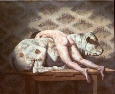 vrouw / stier / tafel vrouw / stier / tafel