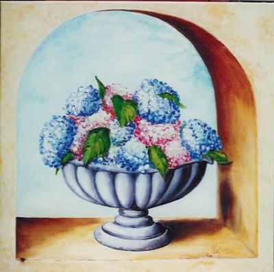 DOORKIJKJE MET VAAS HORTENSIA DOORKIJKJE MET VAAS HORTENSIA