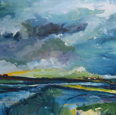 landschap dreigende lucht landschap dreigende lucht