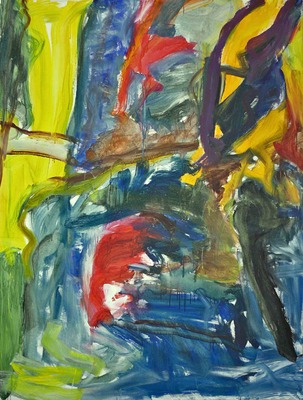 Een glazen dag door het bos; groot schilderij Een glazen dag door het bos; groot schilderij