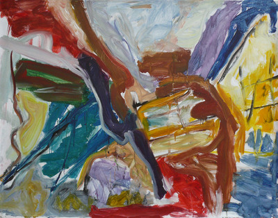 'Aan de oevers van de rivier' - abstract Frans landschap 'Aan de oevers van de rivier' - abstract Frans landschap