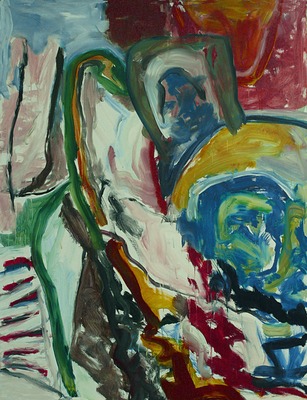 'Een droom van Glas' - dynamisch abstract schilderij 'Een droom van Glas' - dynamisch abstract schilderij