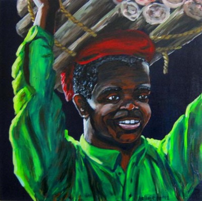Man met bos hout Malawi Man met bos hout Malawi