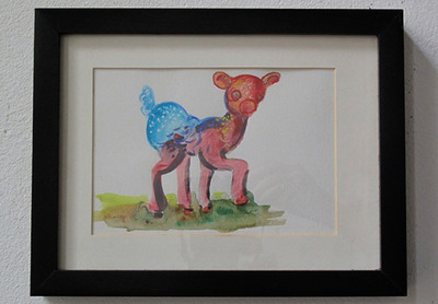 -Blue and Deer- -Blue and Deer-