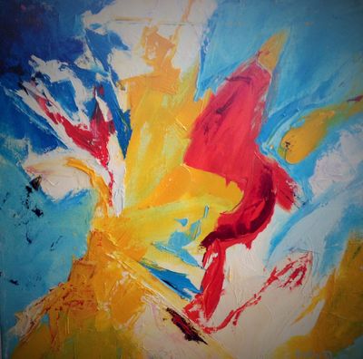 blue, yellow and red blue, yellow and red